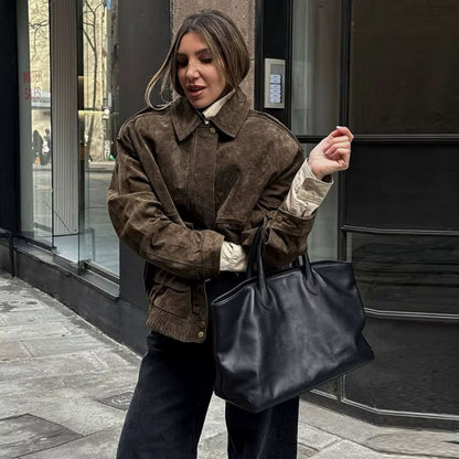 FAYE | Oversized Suede Jacket