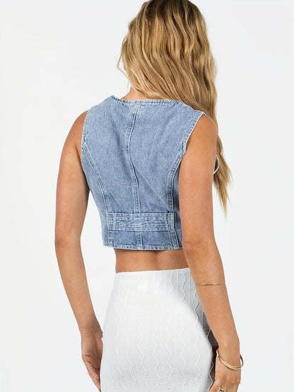 EMMA | Zomerse Denin Gilet