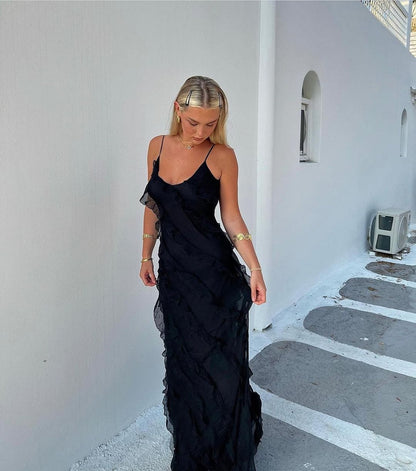 Novi | Elegante Jurk Dames Met Ruches | Trendy & Vrouwelijke Feestjurk