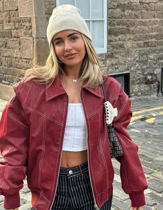 RUBY | Oversized leren jas