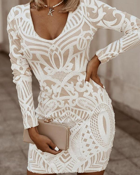 LIVIA | Stijlvolle Bodycon Jurk met V-hals