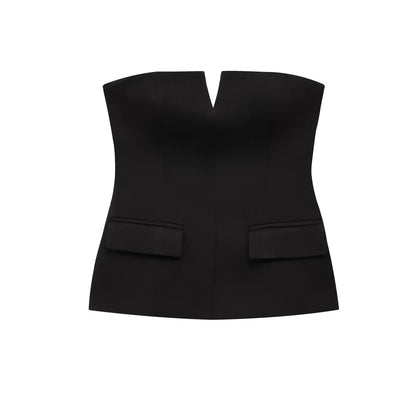 Sofia | Luxe Strapless Dames Top Met V-Hals En Antislip Detail – Elegant, Comfortabel & Blijft Perfect Zitten