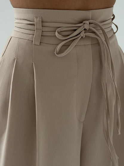Lara | Dames Hoge Taille Pantalon – Wijde Pijpen & Stretch Stof