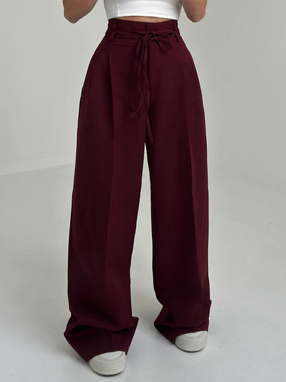 Lara | Dames Hoge Taille Pantalon – Wijde Pijpen & Stretch Stof
