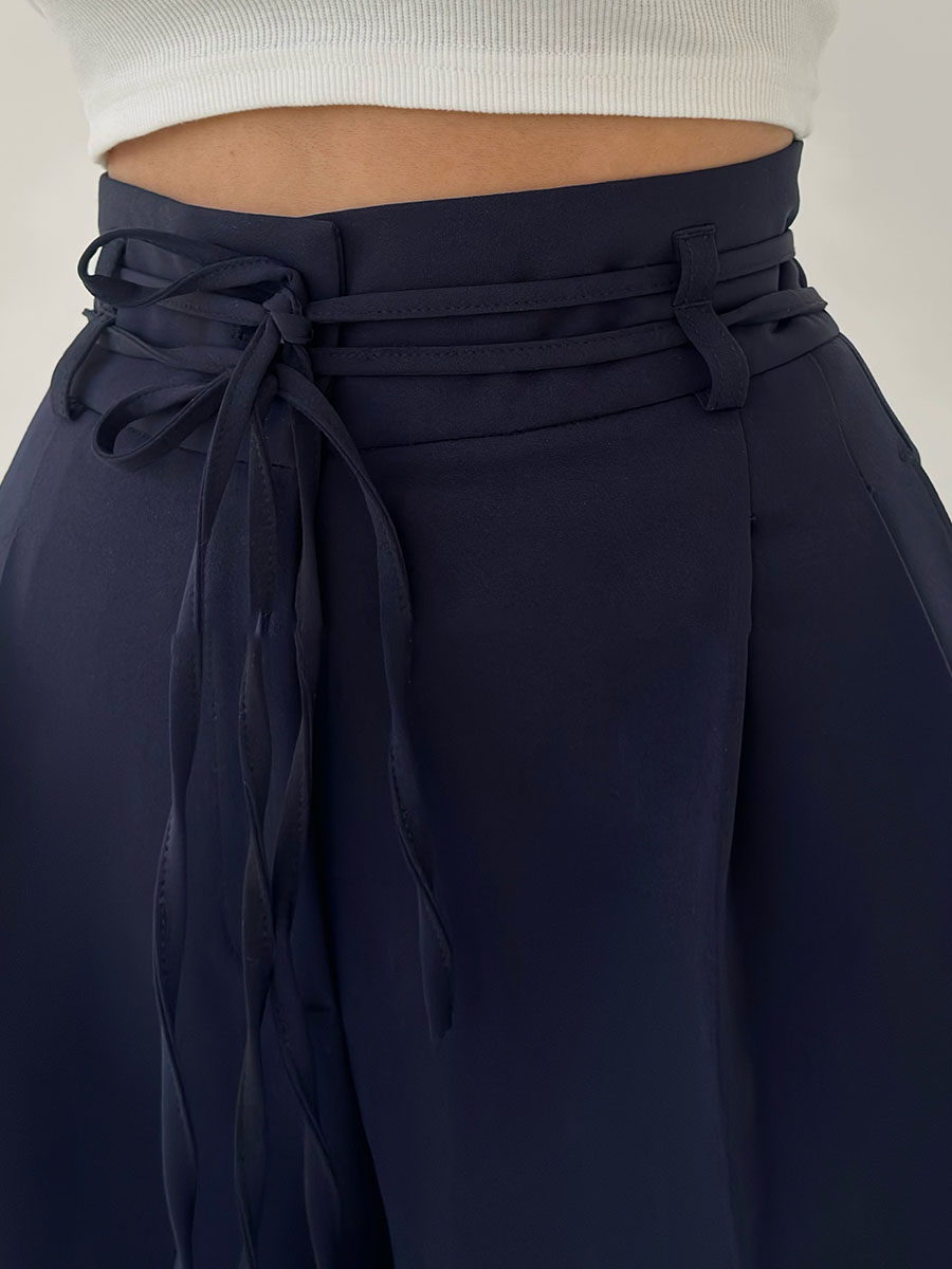 Lara | Dames Hoge Taille Pantalon – Wijde Pijpen & Stretch Stof