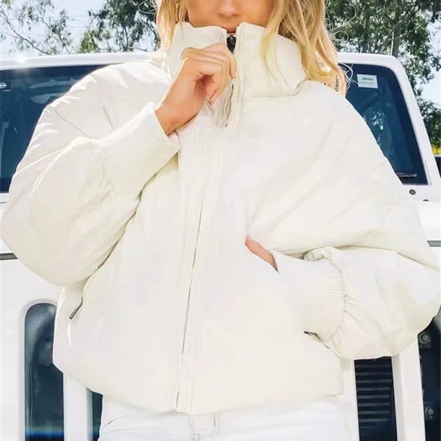 Elise | Dames Cropped Donsjas – Oversized, Warm & Lichtgewicht