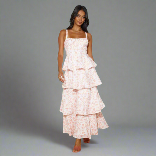 LINA | Zomerjurk met bloemmotief premium stof voor dames