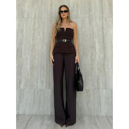 Sofia | Luxe Strapless Dames Top Met V-Hals En Antislip Detail – Elegant, Comfortabel & Blijft Perfect Zitten
