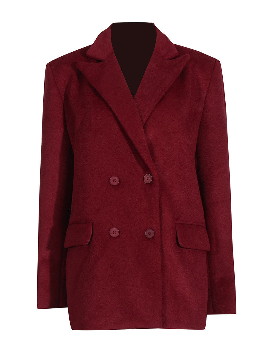 Noa | Chique Wollen Jas Dames | Warme Korte Mantel Met Ceintuur Voor Winter