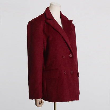 Noa | Chique Wollen Jas Dames | Warme Korte Mantel Met Ceintuur Voor Winter
