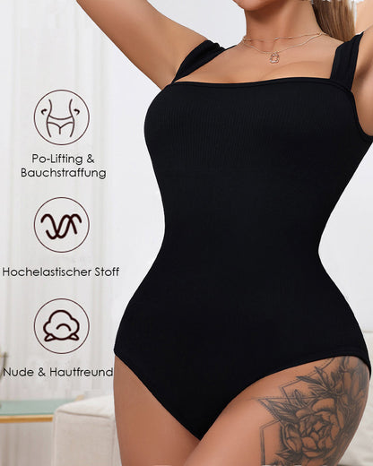 Lara | Strakke Bodysuit Dames | Geribd, Vierkante Hals & Modieus