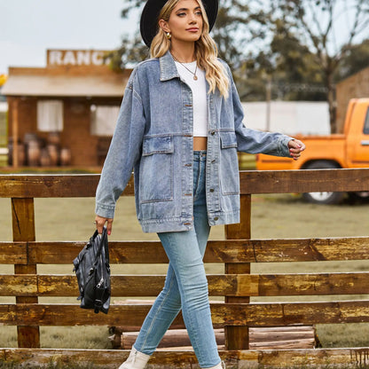 SOPHIE | Klassieke Dames Oversized Spijkerjas Met Knoopsluiting