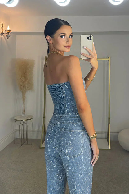 Isa | Elegante Jumpsuit Dames Strapless | Perfecte Feest & Party Outfit