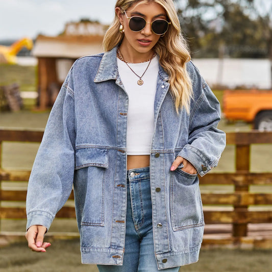 SOPHIE | Klassieke Dames Oversized Spijkerjas Met Knoopsluiting