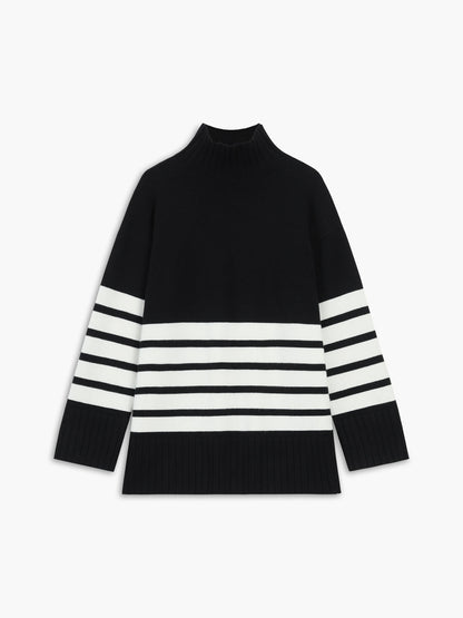 Coltrui Jurk Dames | Gestreepte Gebreide Jurk met Comfortabele Pasvorm