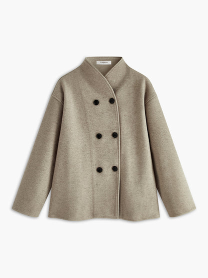 Larena | Stijlvolle Oversized Jas Dames | Elegante Tussenjas Met Knopen
