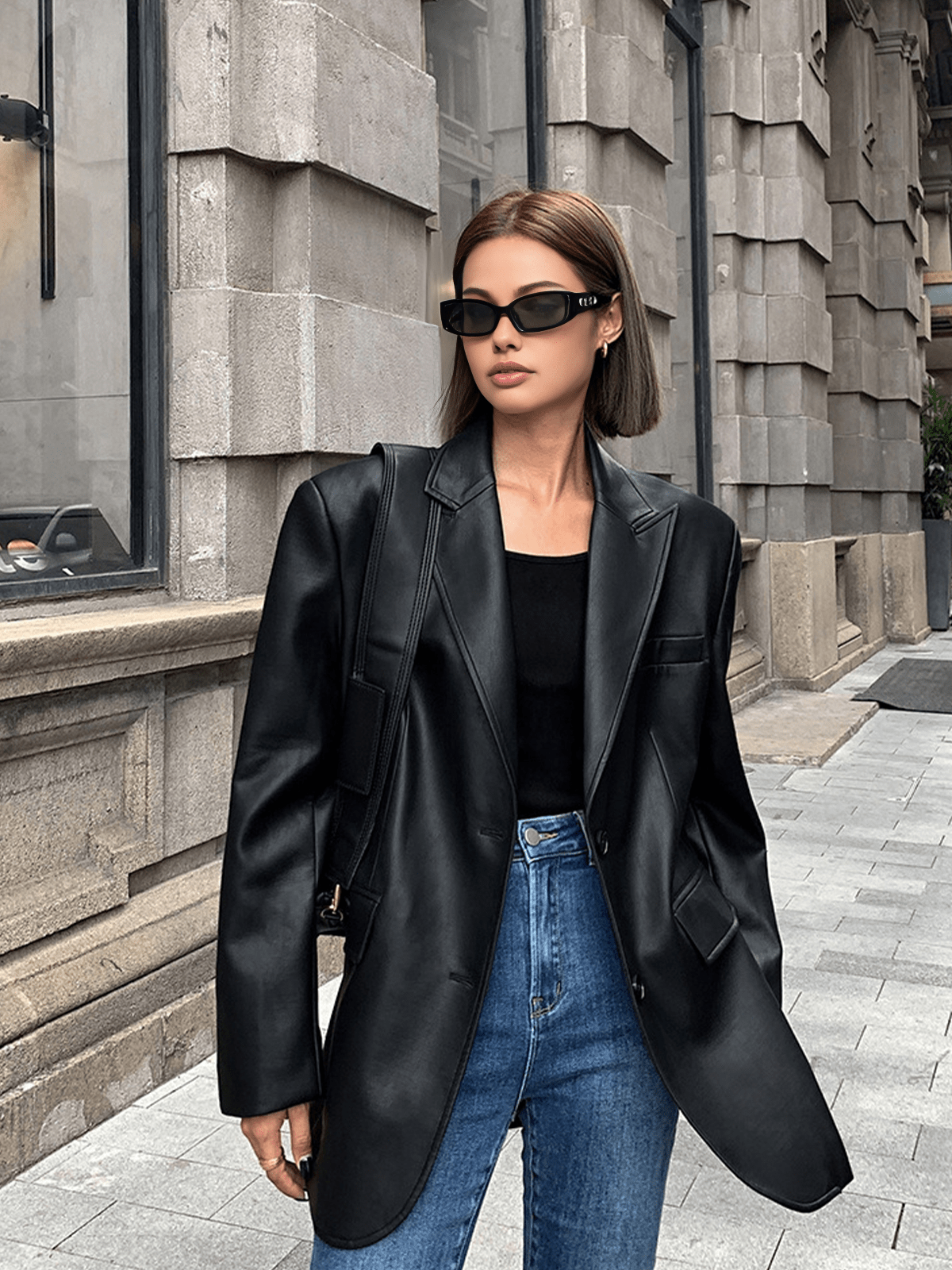 Isabeau | Blazer Dames Leer | Oversized, Modieus & Perfect voor Elke Gelegenheid