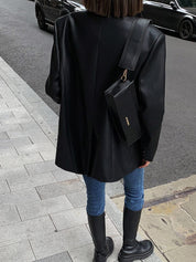 Isabeau | Blazer Dames Leer | Oversized, Modieus & Perfect voor Elke Gelegenheid