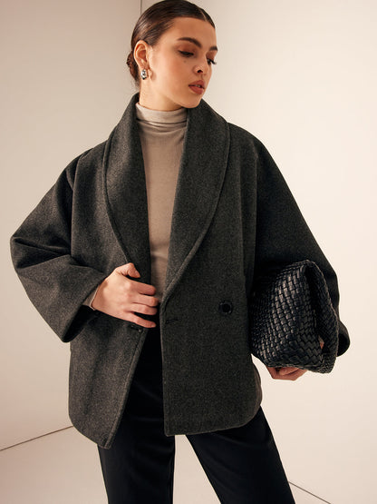 Mira Wollen Dames Jas met Knopen & Zakken | Klassiek, Warm & Tijdloos voor Herfst & Winter