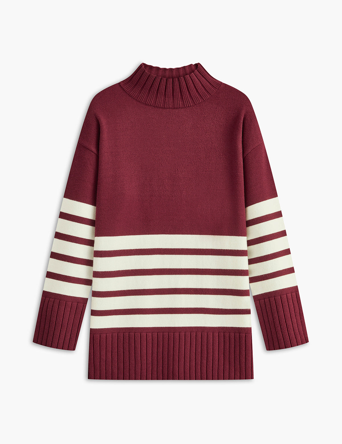 Coltrui Jurk Dames | Gestreepte Gebreide Jurk met Comfortabele Pasvorm