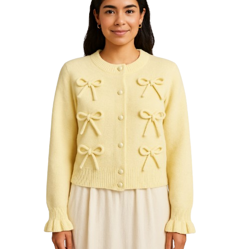 DJAMILLA | Elegante Cardigan met strikjes