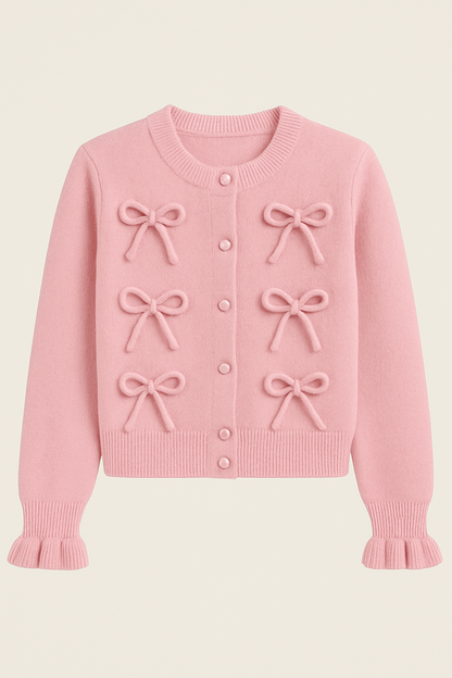 DJAMILLA | Elegante Cardigan met strikjes