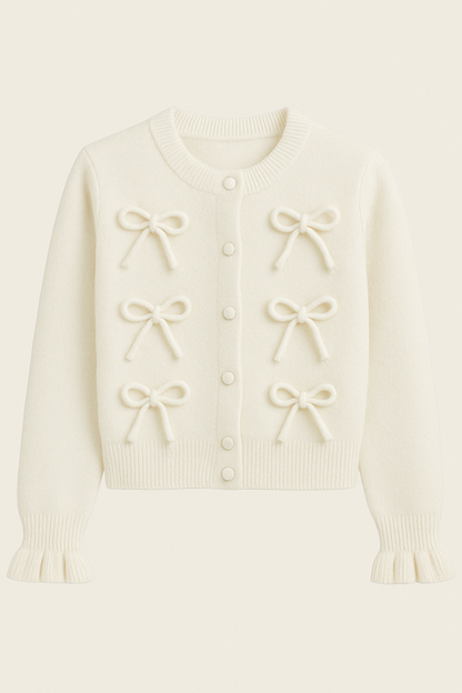DJAMILLA | Elegante Cardigan met strikjes