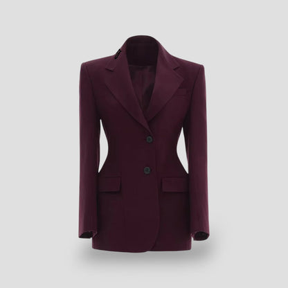 Marvelle | Bordeauxrode Blazerjurk Dames | Getailleerd, Chic & Perfect voor Feest
