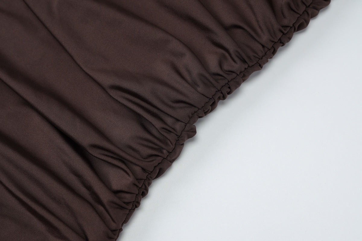 Amara | Asymmetrische Jurk Dames | Elegante Gedrapeerde Luxe Jersey Jurk