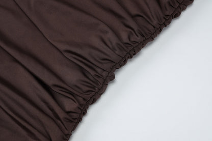 Amara | Asymmetrische Jurk Dames | Elegante Gedrapeerde Luxe Jersey Jurk
