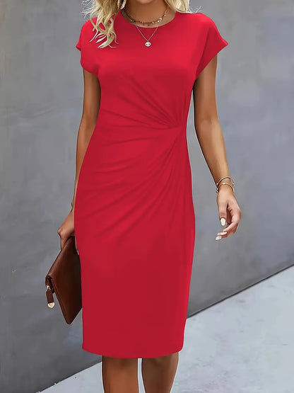Jayda | elegante Midi Jurk Dames | Klassieke & Flatterende Tijdloze Jurk