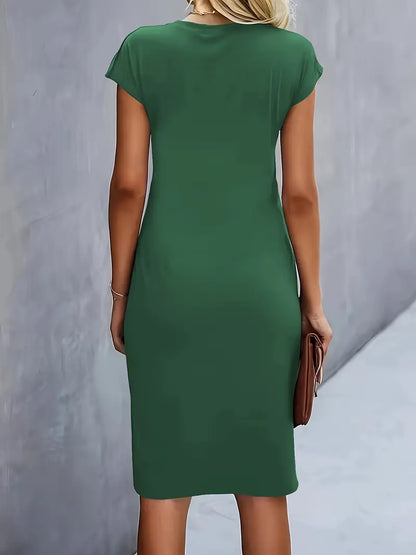 Jayda | elegante Midi Jurk Dames | Klassieke & Flatterende Tijdloze Jurk