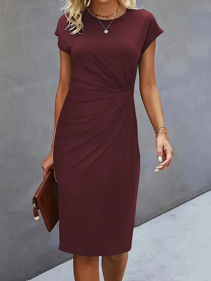 Jayda | elegante Midi Jurk Dames | Klassieke & Flatterende Tijdloze Jurk