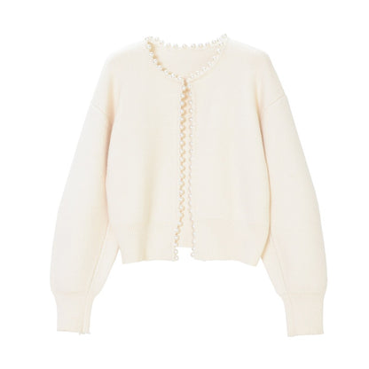 Luki | Dames Vest Met Parel Details | Stijlvol & Tijdloos Gebreid Cardigan