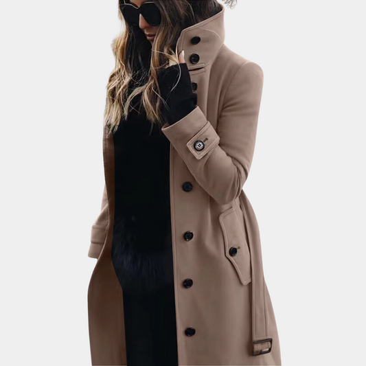 Winterjas Dames | Klassiek Model met Dubbele Knopenrij en Tailleceintuur