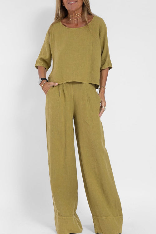 ANNE | Luchtig Katoen-Linnen Pak – Stijlvol & Comfortabel