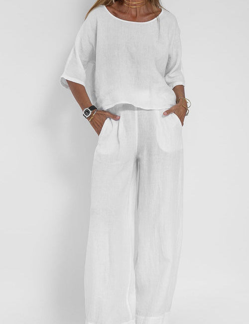 ANNE | Luchtig Katoen-Linnen Pak – Stijlvol & Comfortabel