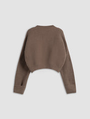 Minea | Comfy Dames Cropped Sweater | V-Hals & Perfecte Fit