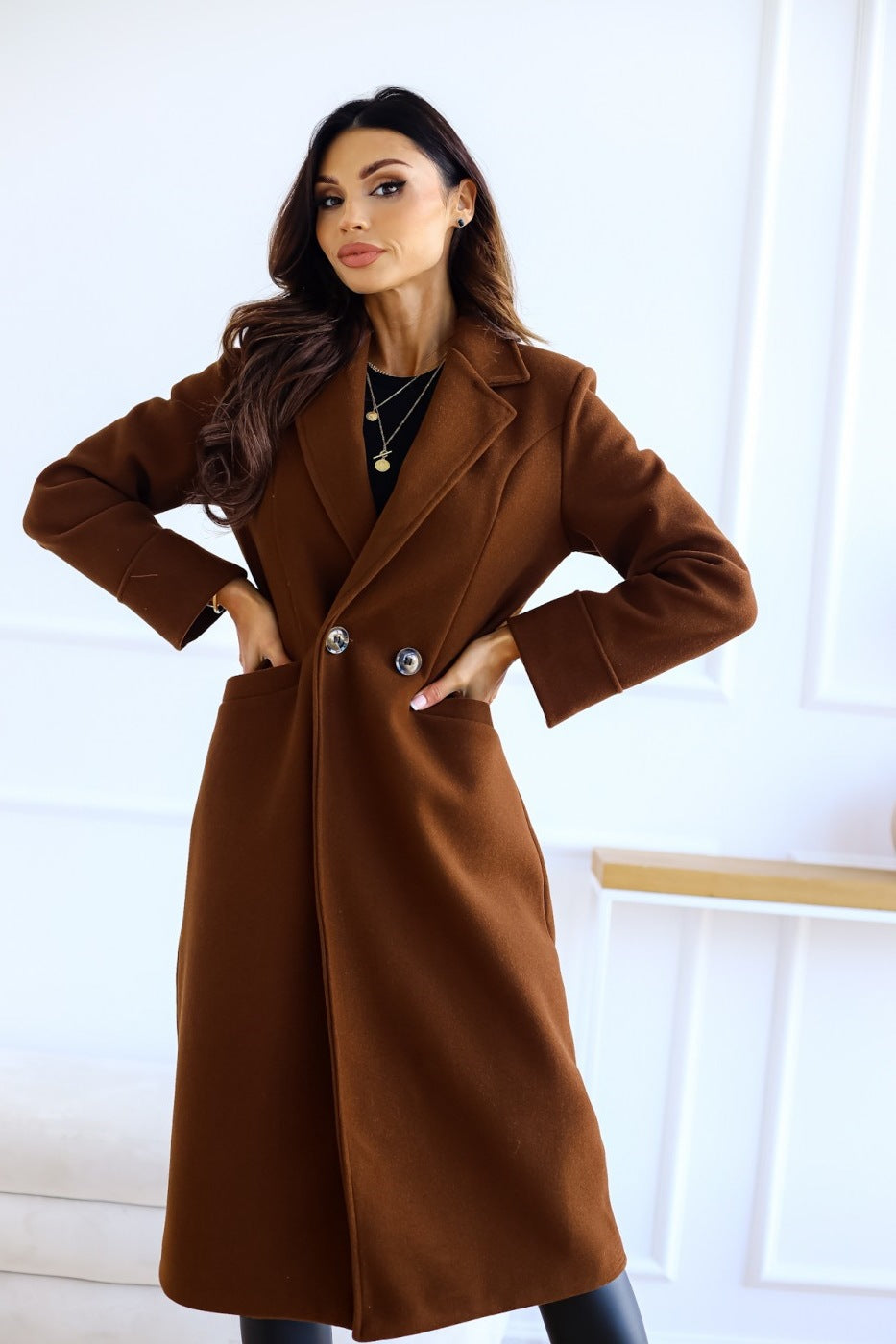 Lois | Lange Mantel Jas Dames Wol | Tijdloze & Elegante Winter Mantel