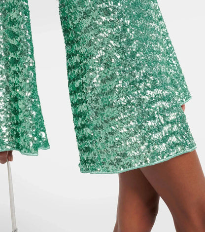 Babet | Mini Feestjurk Dames Glitter | Trendy Party Dress Met V-hals