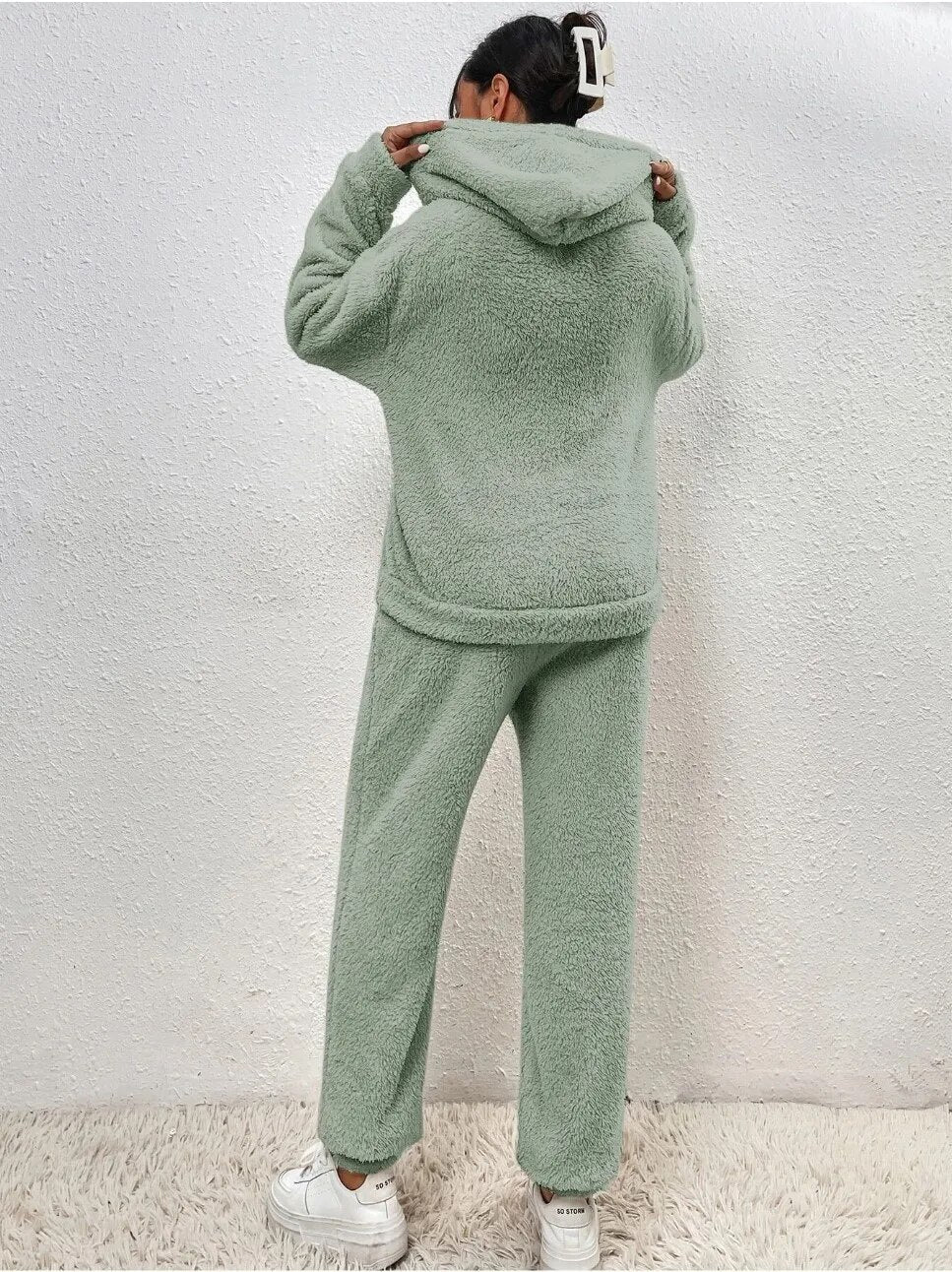 Joan | Comfy Huispak Dames Teddy Fleece | Warme 2-Delige Set Voor Herfst & Winter