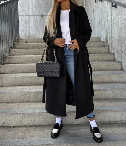 Noelle | Trenchcoat Dames Winter | Warme Jas met Ceintuur & Klassieke Pasvorm