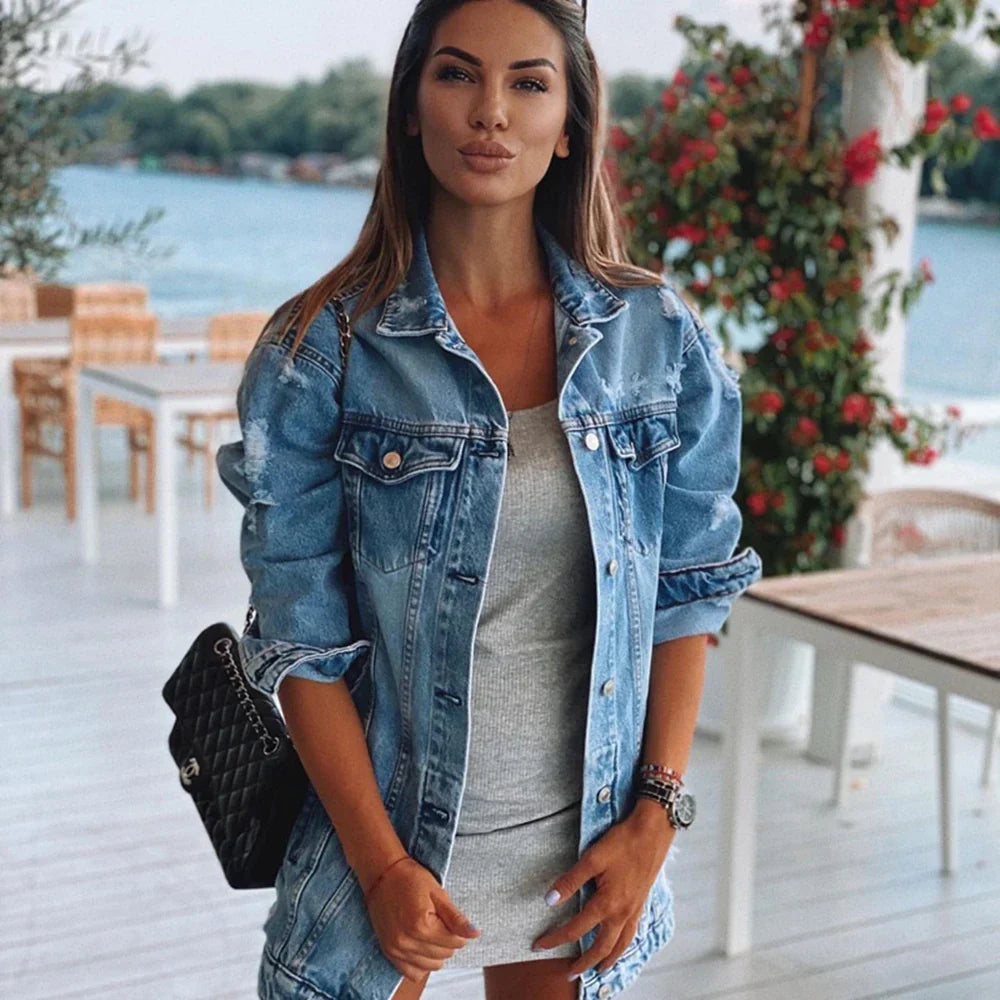 ISABELLE | Trendy Dames Spijkerjas Oversized Fit