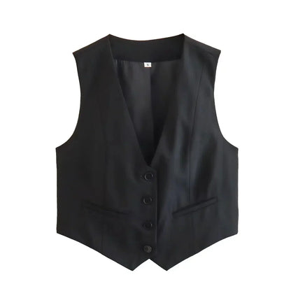 AMELIE |  Cropped Gilet Top
