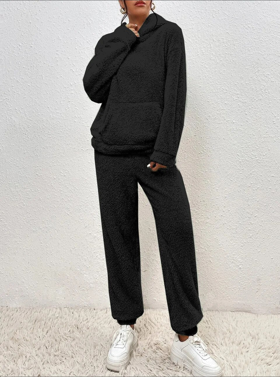 Joan | Comfy Huispak Dames Teddy Fleece | Warme 2-Delige Set Voor Herfst & Winter