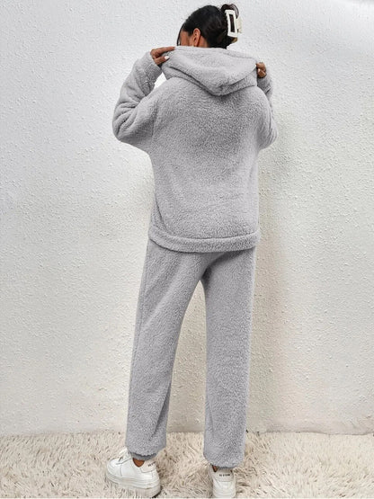 Joan | Comfy Huispak Dames Teddy Fleece | Warme 2-Delige Set Voor Herfst & Winter