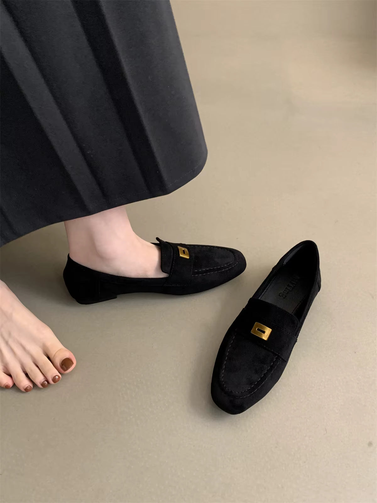 Ella| Dames Suède Loafers – Lichtgewicht, Klassiek & Comfortabel