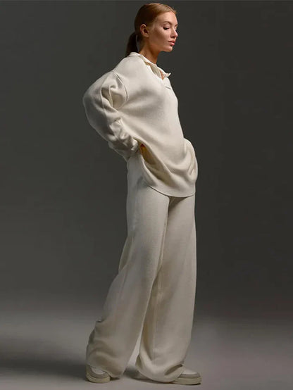 Aluna | Lounge Set Dames | Wide Leg Broek & Relaxed Fit Top