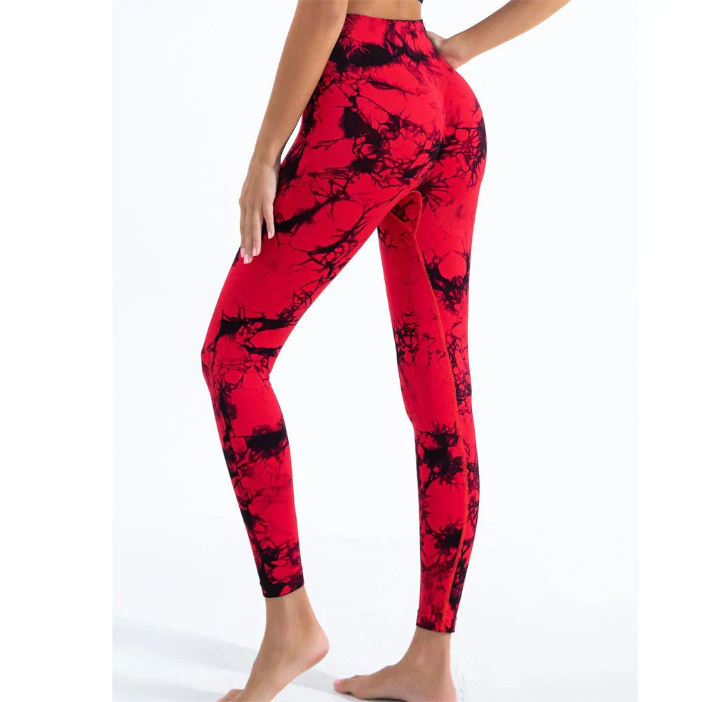 Liva | Dames Sportlegging met Marmerprint – Hoge Taille, Stretch & Comfortabele Fit