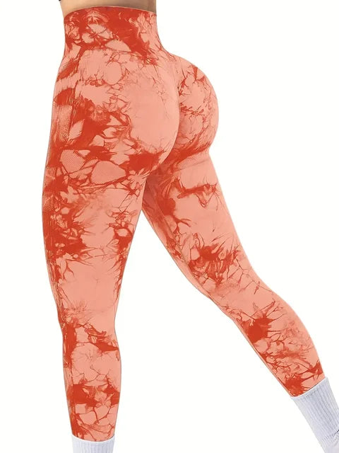 Liva | Dames Sportlegging met Marmerprint – Hoge Taille, Stretch & Comfortabele Fit